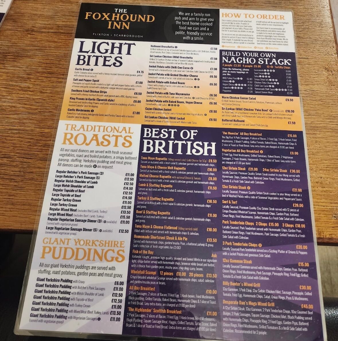Foxhound Inn Menu e1779719584480